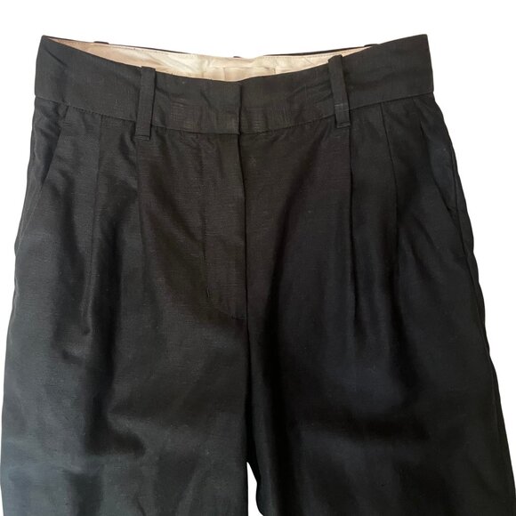 Aritzia Wilfred Linen Blend Effortless Pant • Black • US 2 - Picture 3 of 13